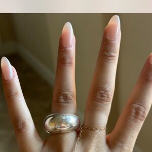 Sterling silver chunky dome ring